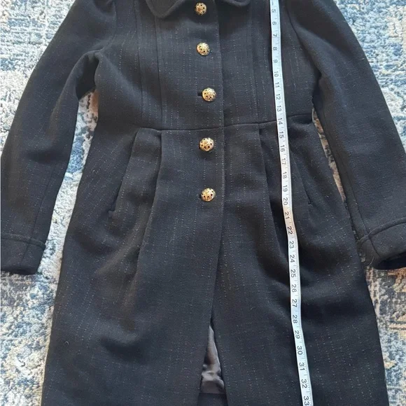 Juicy Couture Black wool Coat with Gold button Accent - Picture 3 of 12
